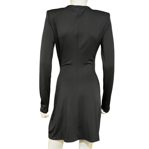 DANIELLE BERNSTEIN Ruched O-Ring Dress Black M - Picture 9 of 15